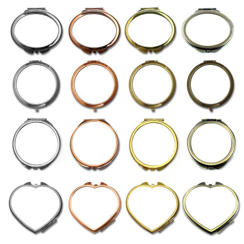 Sublimation Blank Pocket Mirror Stainless Steel Cosmetic Mirror Makeup Mirror