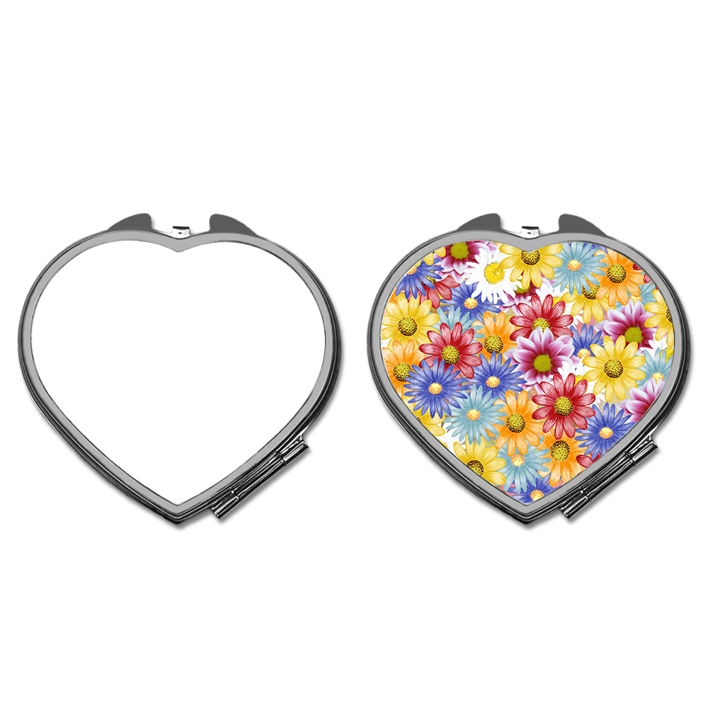 Sublimation Blank Pocket Mirror Stainless Steel Cosmetic Mirror Makeup Mirror