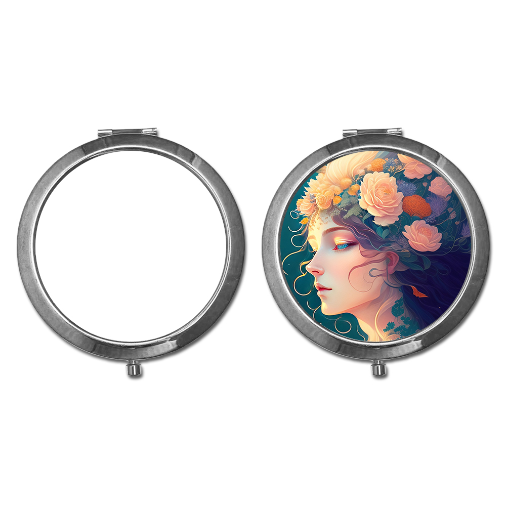 Sublimation Blank Pocket Mirror Stainless Steel Cosmetic Mirror Makeup Mirror