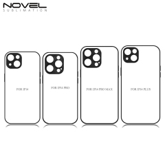 Sublimation Blank 2D TPU Phone Case for iPhone 14 Series DIY Shell With Aluminum Sheet with Reflective Strips