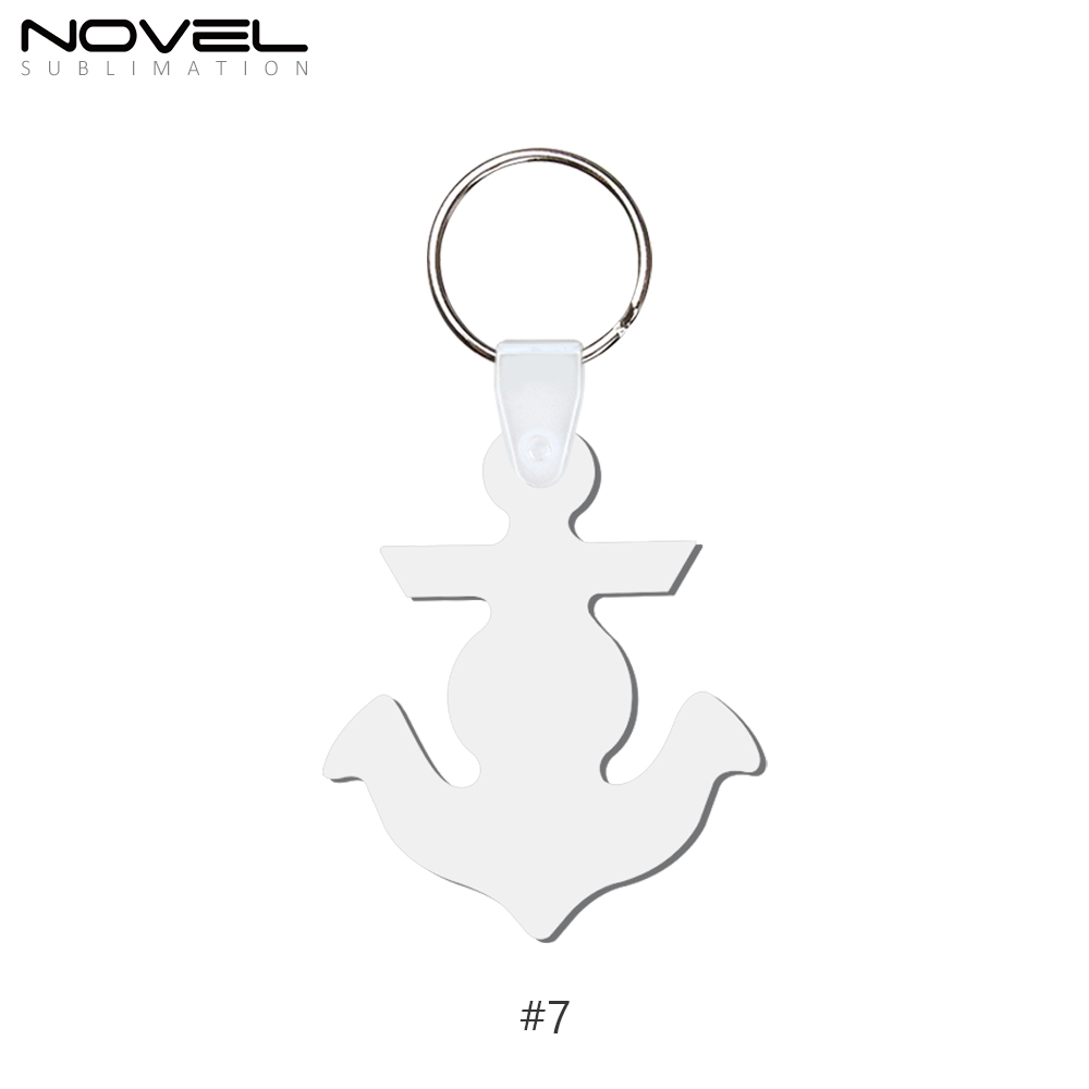 Sublimation MDF Double Sided Print Keyring DIY Keychain Heat Press Custom Keychain