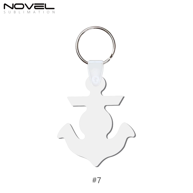 New Arrival Sublimation MDF Double Sided Print Keyring DIY Keychain