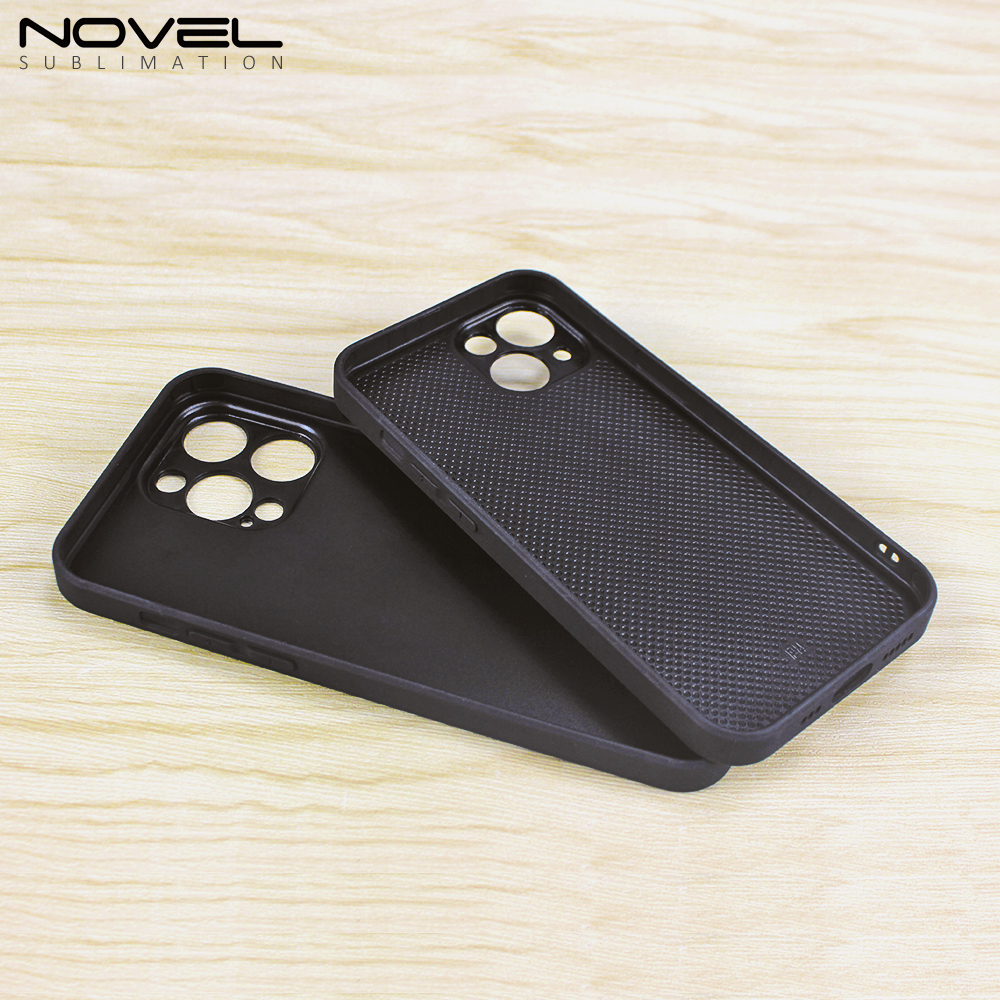 Smooth Sides Sublimation Blank 2D TPU Phone Case for iPhone 14 Series DIY Shell With Aluminum Sheet