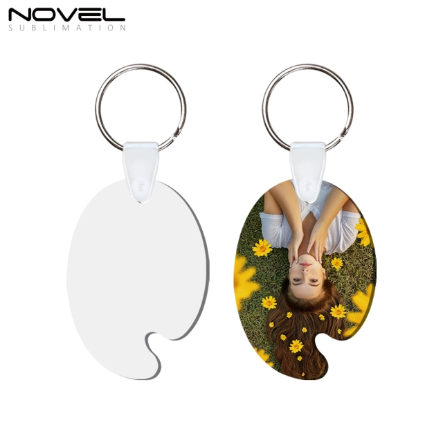 New Arrival Sublimation MDF Double Sided Print Keyring DIY Keychain