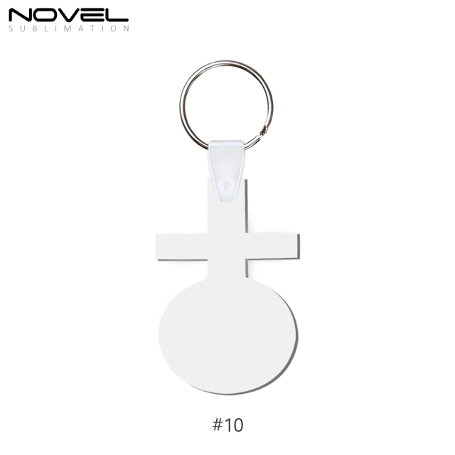 New Arrival Sublimation MDF Double Sided Print Keyring DIY Keychain