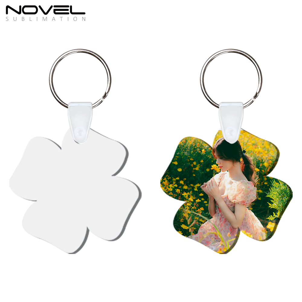 Sublimation MDF Double Sided Print Keyring DIY Keychain Heat Press Custom Keychain