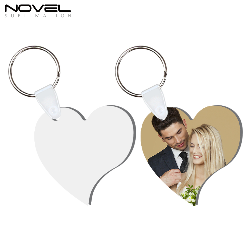 Sublimation MDF Double Sided Print Keyring DIY Keychain Heat Press Custom Keychain