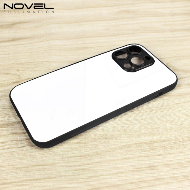 Sublimation Blank 2D TPU Phone Case for iPhone 14 Series DIY Shell With Aluminum Sheet with Reflective Strips