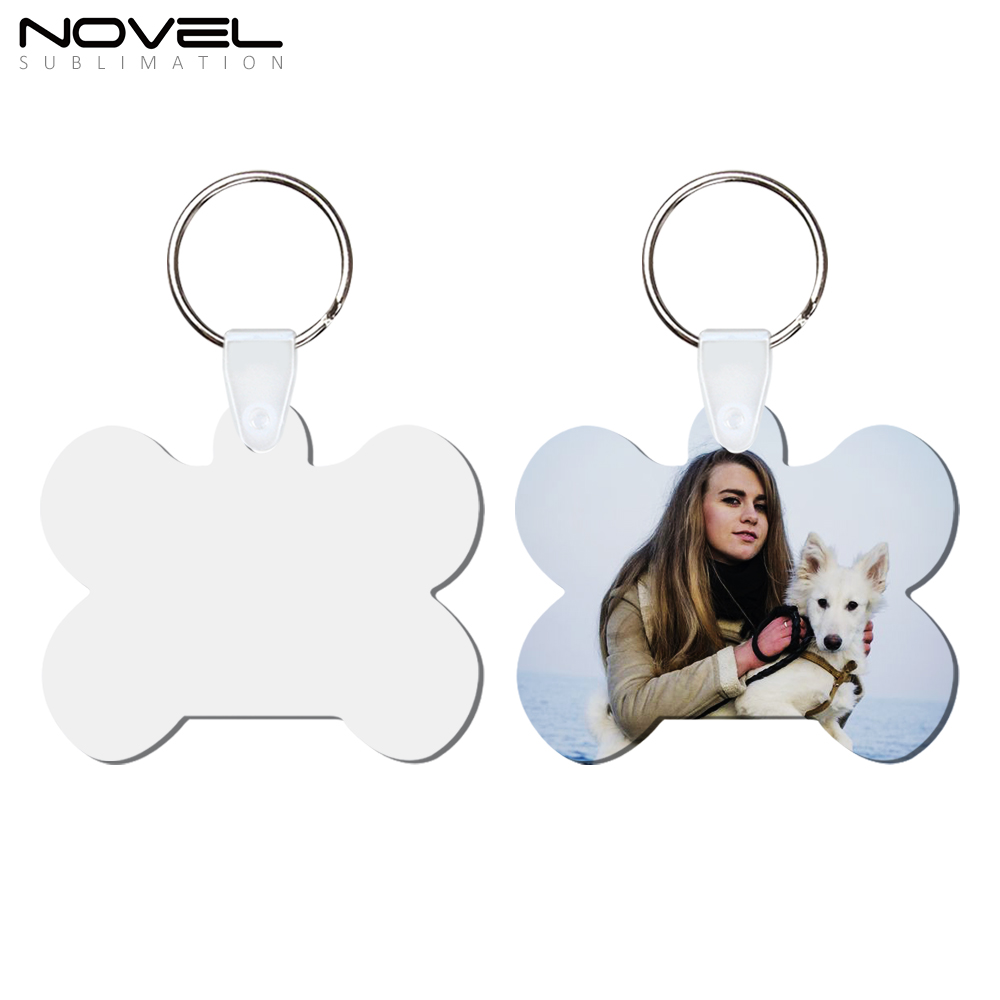 Sublimation MDF Double Sided Print Keyring DIY Keychain Heat Press Custom Keychain