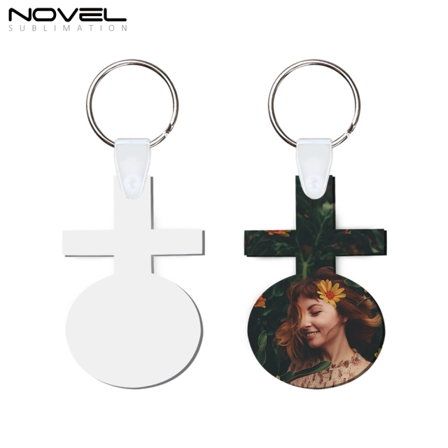 New Arrival Sublimation MDF Double Sided Print Keyring DIY Keychain