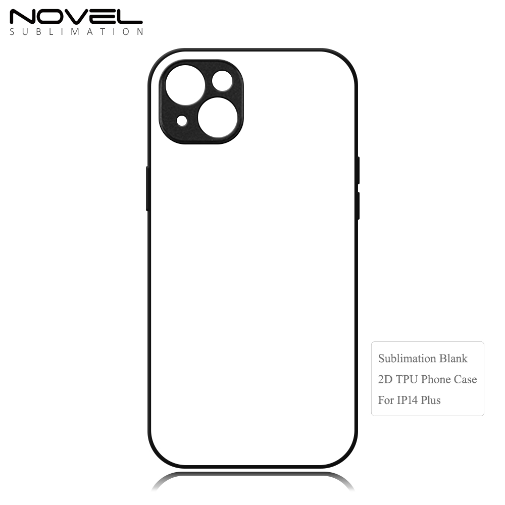 New Arrival Sublimation blank 2D TPU Phone Case for iPhone 14 Series DIY Shell With Aluminum Sheet