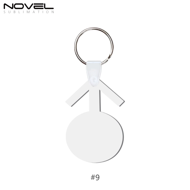 New Arrival Sublimation MDF Double Sided Print Keyring DIY Keychain