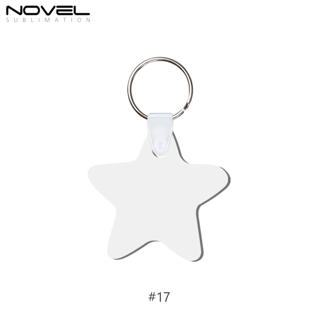 New Arrival Sublimation MDF Double Sided Print Keyring DIY Keychain