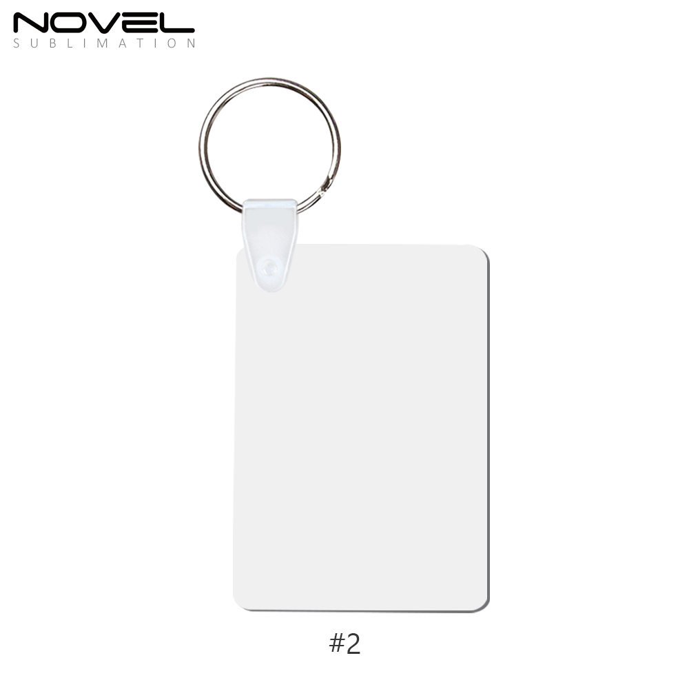 Sublimation MDF Double Sided Print Keyring DIY Keychain Heat Press Custom Keychain