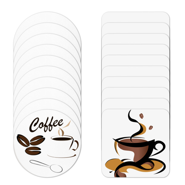 New Arrival Sublimation Coasters DIY Square/Round MDF Cup Pad with Cork