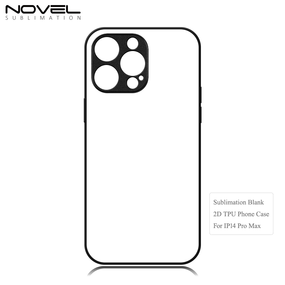 New Arrival Sublimation blank 2D TPU Phone Case for iPhone 14 Series DIY Shell With Aluminum Sheet