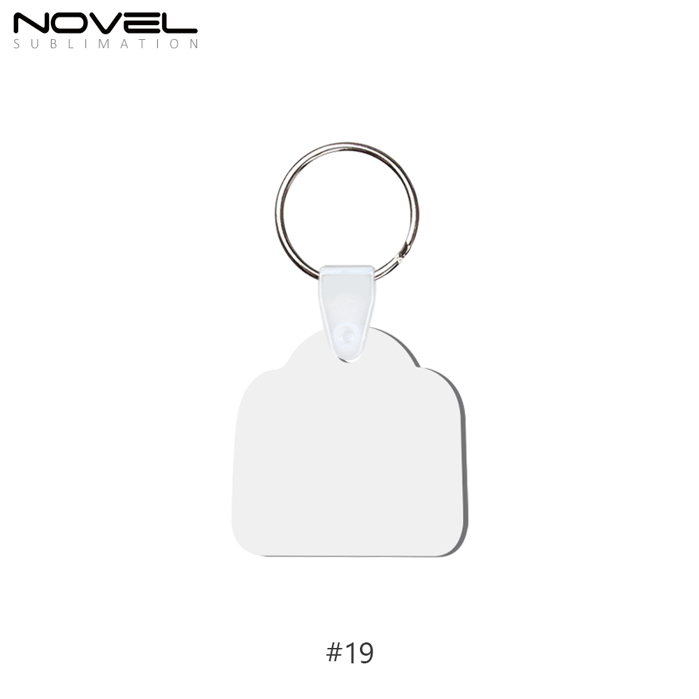 Sublimation MDF Double Sided Print Keyring DIY Keychain Heat Press Custom Keychain