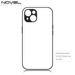 New Arrival Sublimation blank 2D TPU Phone Case for iPhone Series DIY Shell With Aluminum Sheet