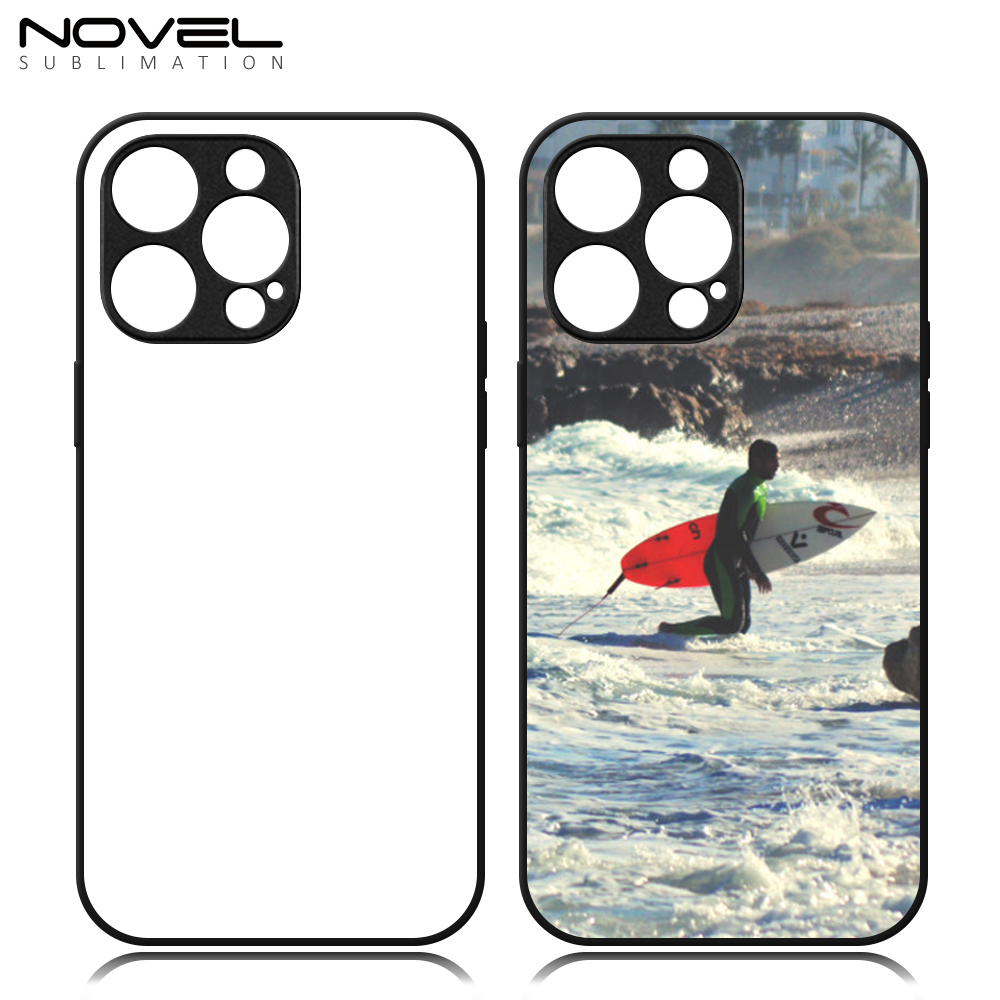 New Arrival Sublimation blank 2D TPU Phone Case for iPhone 14 Series DIY Shell With Aluminum Sheet