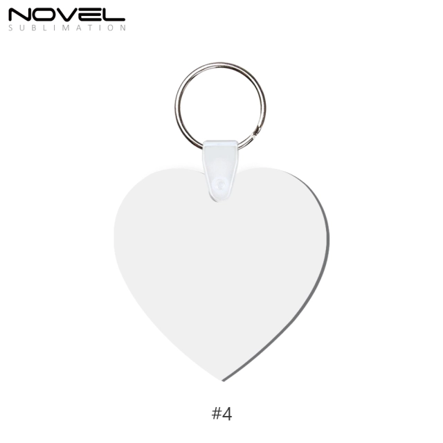 New Arrival Sublimation MDF Double Sided Print Keyring DIY Keychain