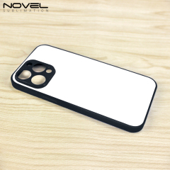 Smooth Sides Sublimation Blank 2D TPU Phone Case for iPhone 14 Series DIY Shell With Aluminum Sheet