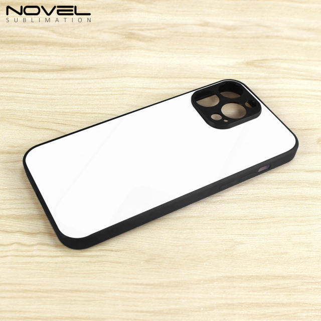 Smooth Sides Sublimation Blank 2D TPU Phone Case for iPhone 14 Series DIY Shell With Aluminum Sheet