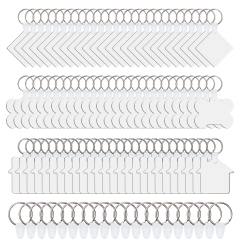 New Arrival Sublimation MDF Double Sided Print Keyring DIY Keychain