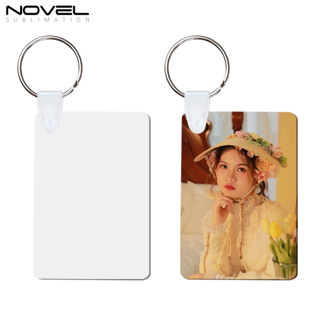 New Arrival Sublimation MDF Double Sided Print Keyring DIY Keychain