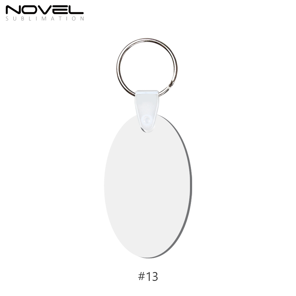 Sublimation MDF Double Sided Print Keyring DIY Keychain Heat Press Custom Keychain