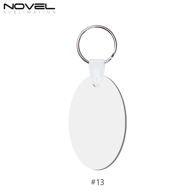 New Arrival Sublimation MDF Double Sided Print Keyring DIY Keychain