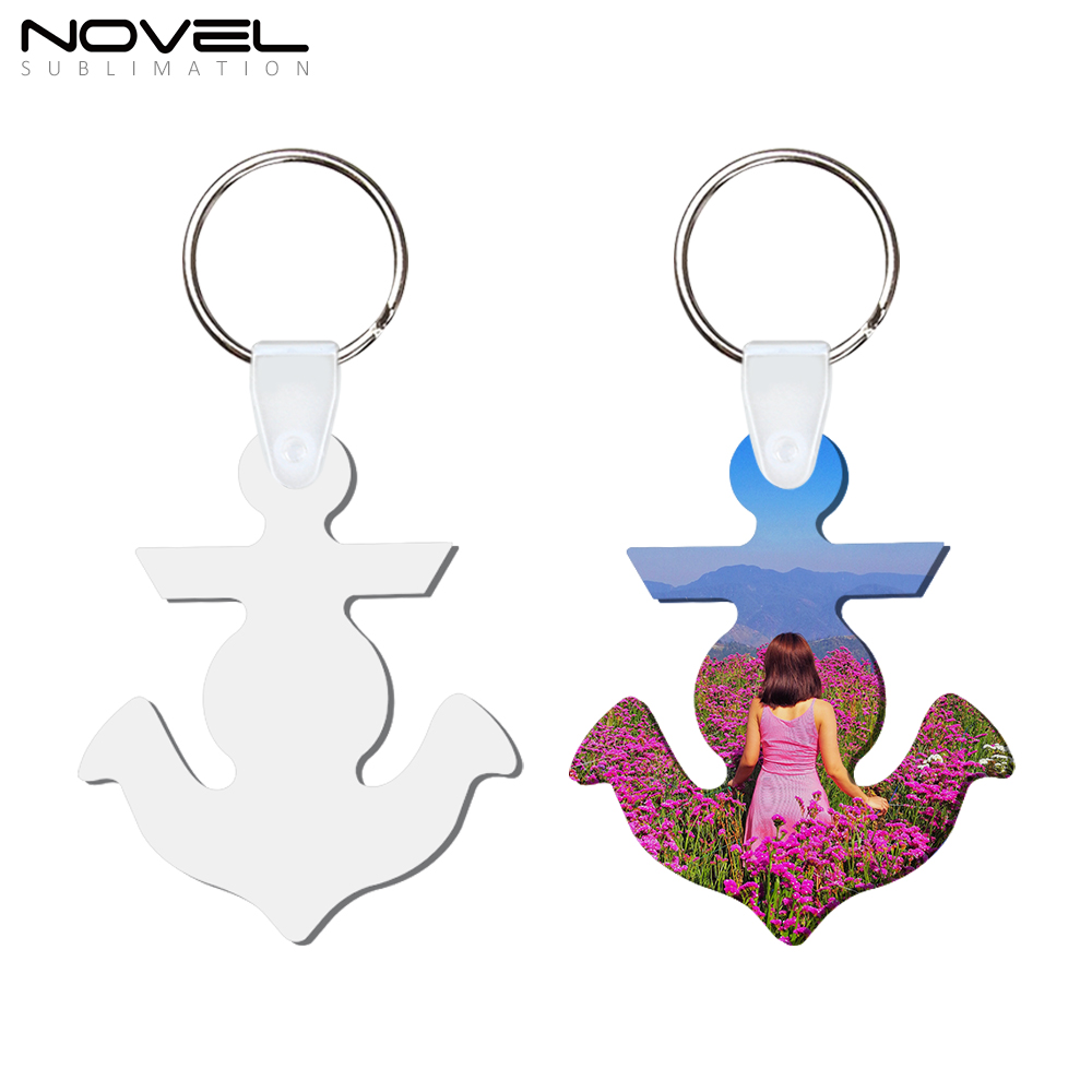 Sublimation MDF Double Sided Print Keyring DIY Keychain Heat Press Custom Keychain