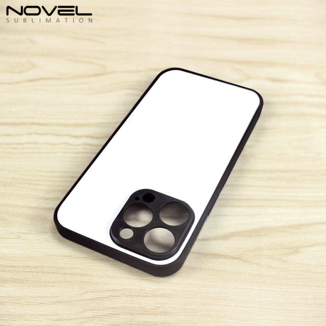 Smooth Sides Sublimation Blank 2D TPU Phone Case for iPhone 14 Series DIY Shell With Aluminum Sheet