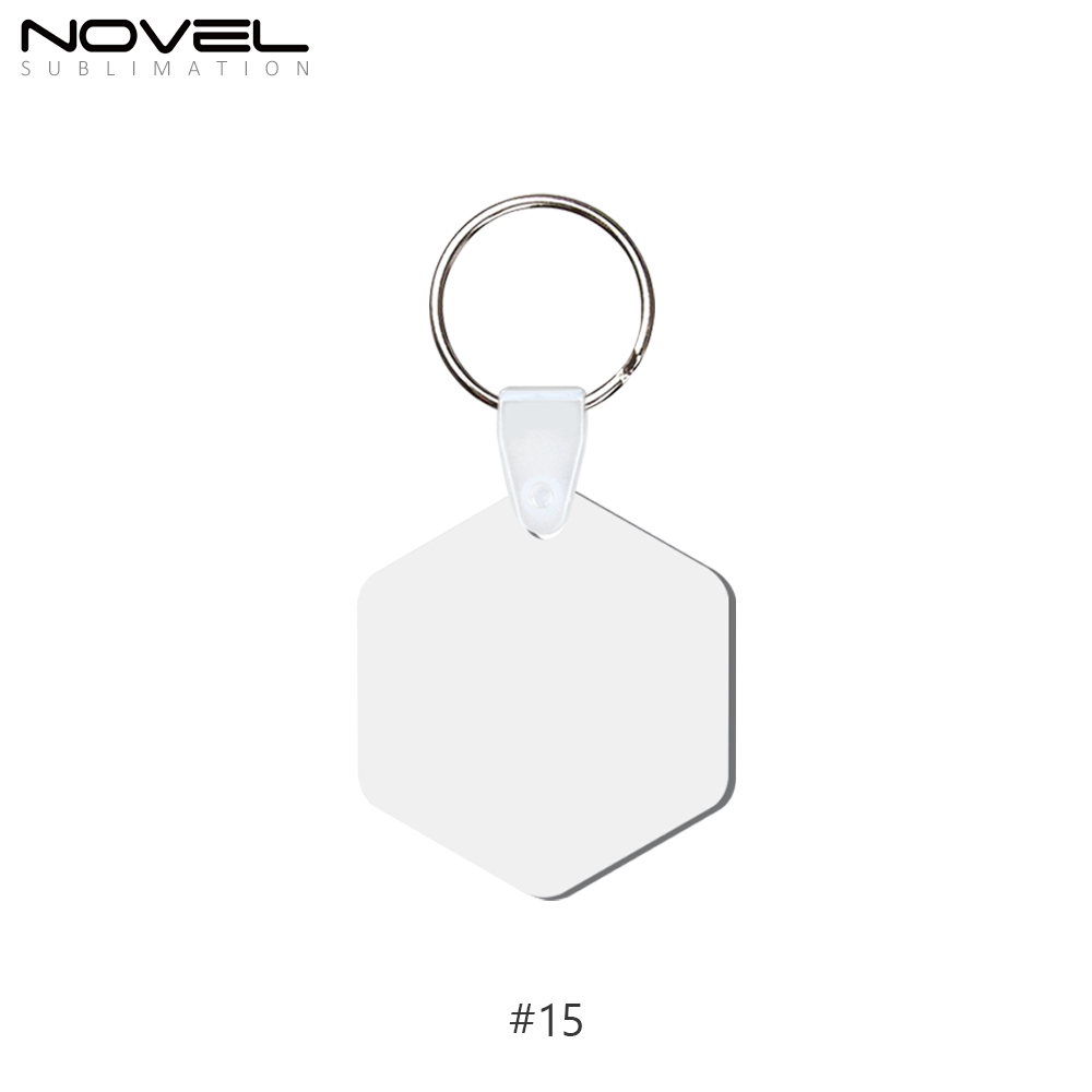 Sublimation MDF Double Sided Print Keyring DIY Keychain Heat Press Custom Keychain