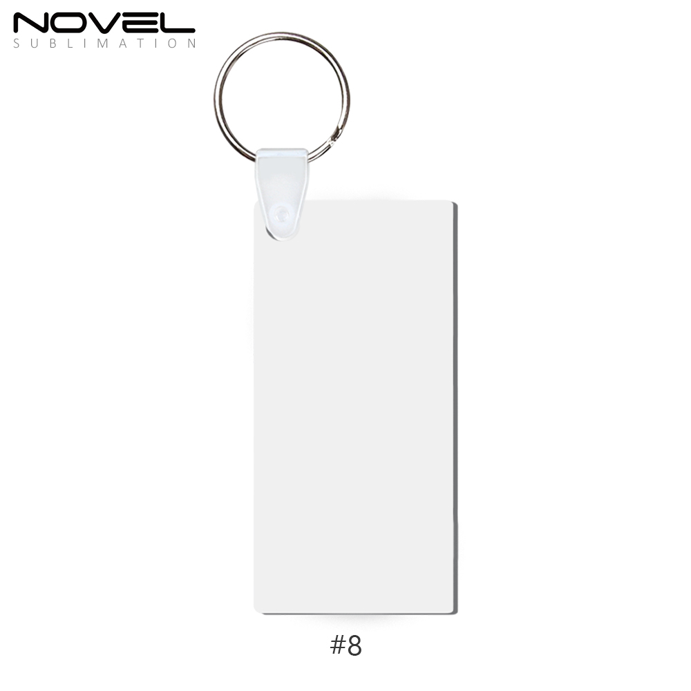 Sublimation MDF Double Sided Print Keyring DIY Keychain Heat Press Custom Keychain