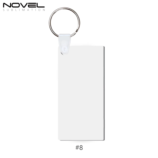 New Arrival Sublimation MDF Double Sided Print Keyring DIY Keychain