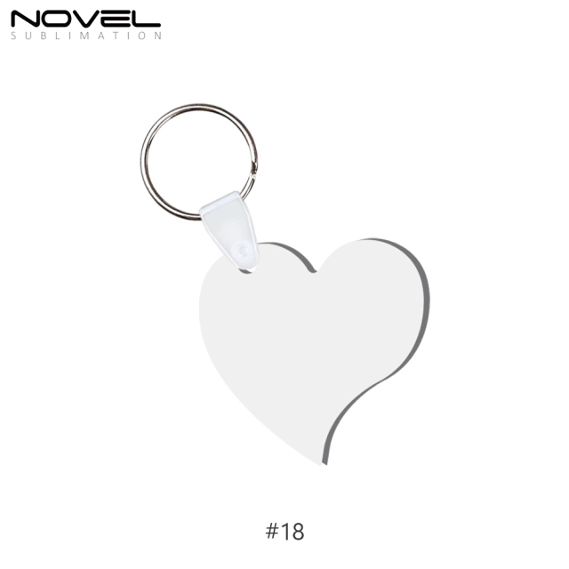 New Arrival Sublimation MDF Double Sided Print Keyring DIY Keychain