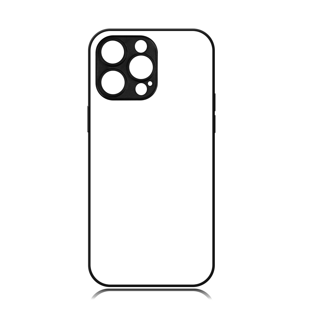 Sublimation Blank 2D TPU Phone Case for iPhone 14 Series DIY Shell With Aluminum Sheet with Reflective Strips