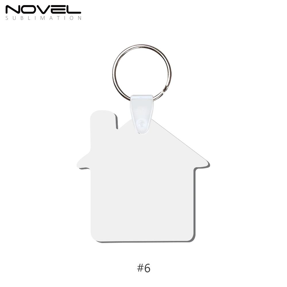 Sublimation MDF Double Sided Print Keyring DIY Keychain Heat Press Custom Keychain