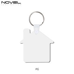 New Arrival Sublimation MDF Double Sided Print Keyring DIY Keychain