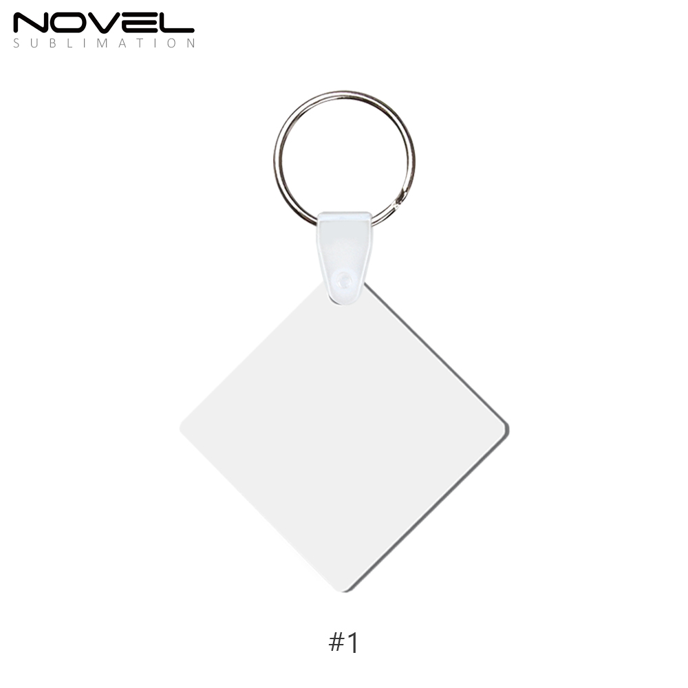 Sublimation MDF Double Sided Print Keyring DIY Keychain Heat Press Custom Keychain
