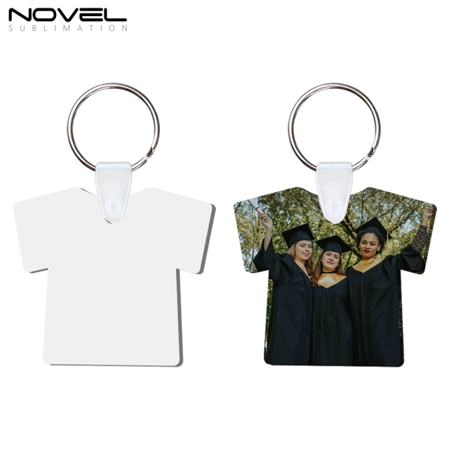 New Arrival Sublimation MDF Double Sided Print Keyring DIY Keychain