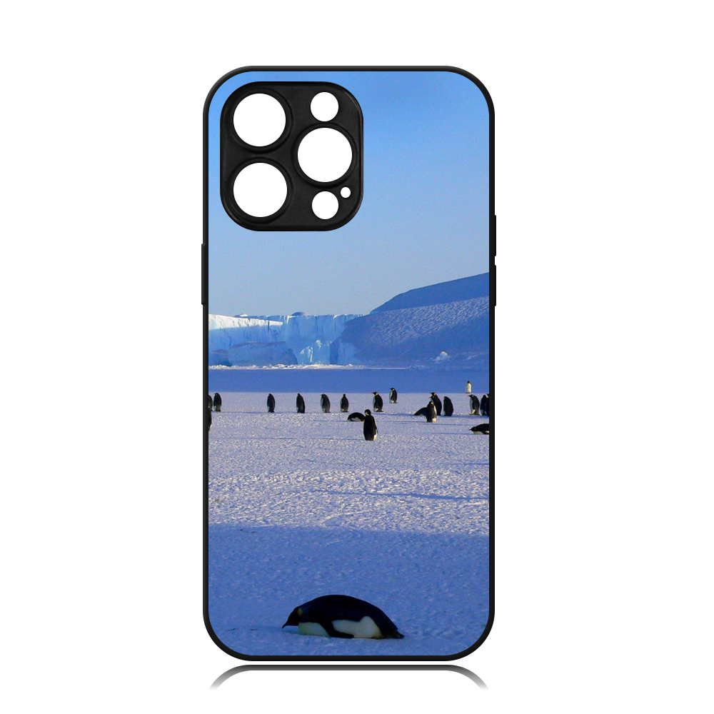 Sublimation Blank 2D TPU Phone Case for iPhone 14 Series DIY Shell With Aluminum Sheet with Reflective Strips