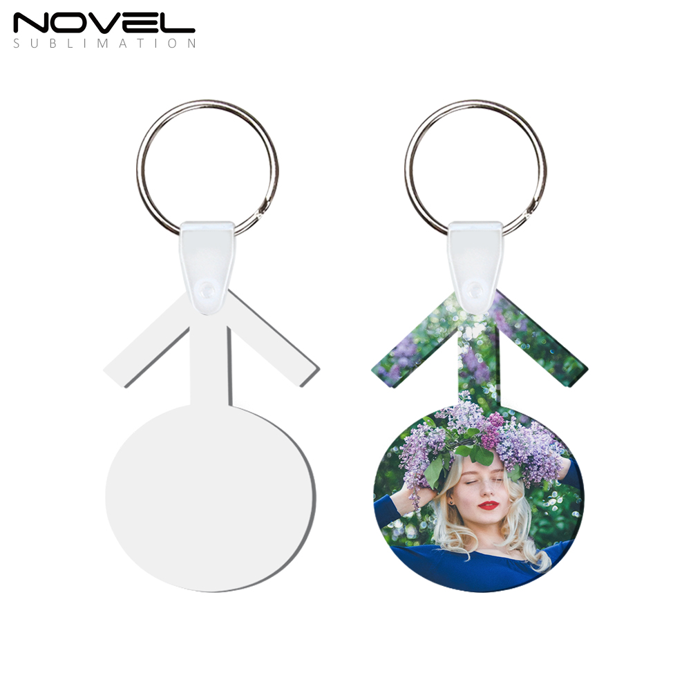 Sublimation MDF Double Sided Print Keyring DIY Keychain Heat Press Custom Keychain