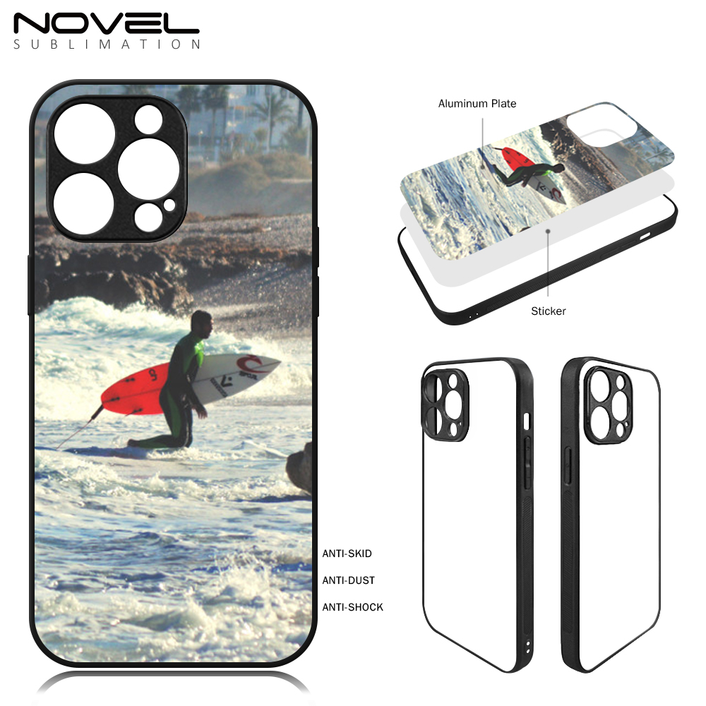 New Arrival Sublimation blank 2D TPU Phone Case for iPhone 14 Series DIY Shell With Aluminum Sheet