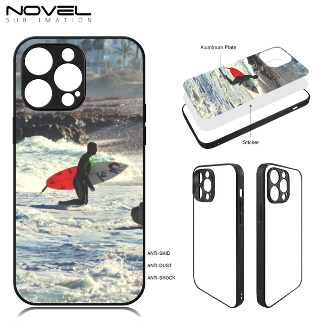 New Arrival Sublimation blank 2D TPU Phone Case for iPhone Series DIY Shell With Aluminum Sheet