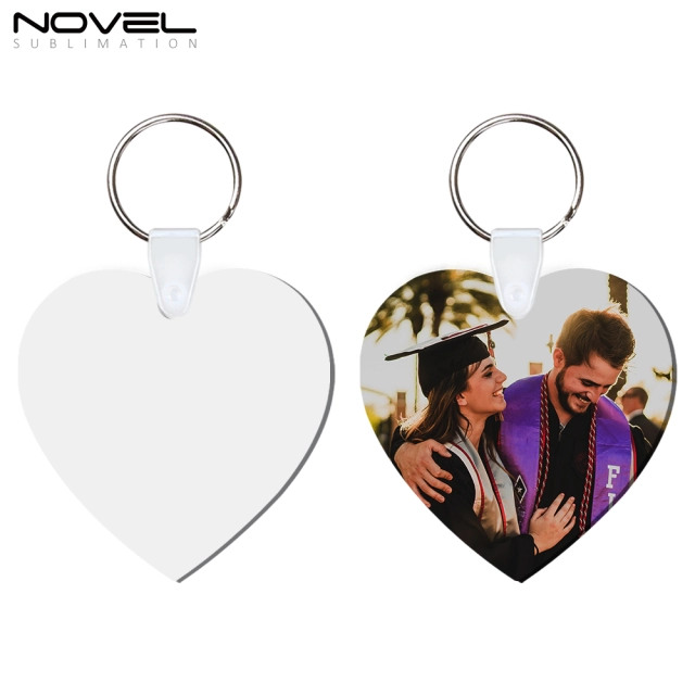 New Arrival Sublimation MDF Double Sided Print Keyring DIY Keychain