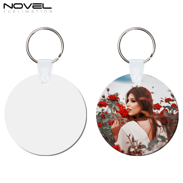 New Arrival Sublimation MDF Double Sided Print Keyring DIY Keychain