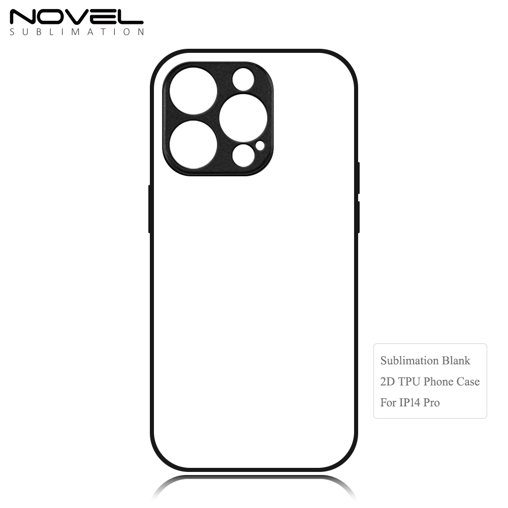 New Arrival Sublimation blank 2D TPU Phone Case for iPhone 14 Series DIY Shell With Aluminum Sheet