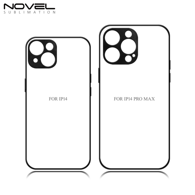 Smooth Sides Sublimation Blank 2D TPU Phone Case for iPhone 14 Series DIY Shell With Aluminum Sheet