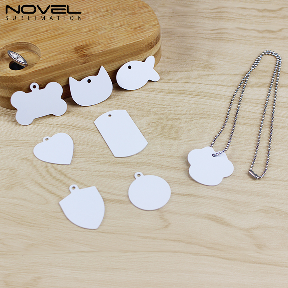 New Arrival Sublimation Aluminum Double Sided Print Dog Tags with 8 Shapes